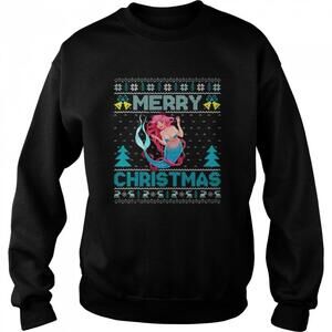 Mermaid Lover Women Girls Ugly Mermaid Christmas Sweater Shirt